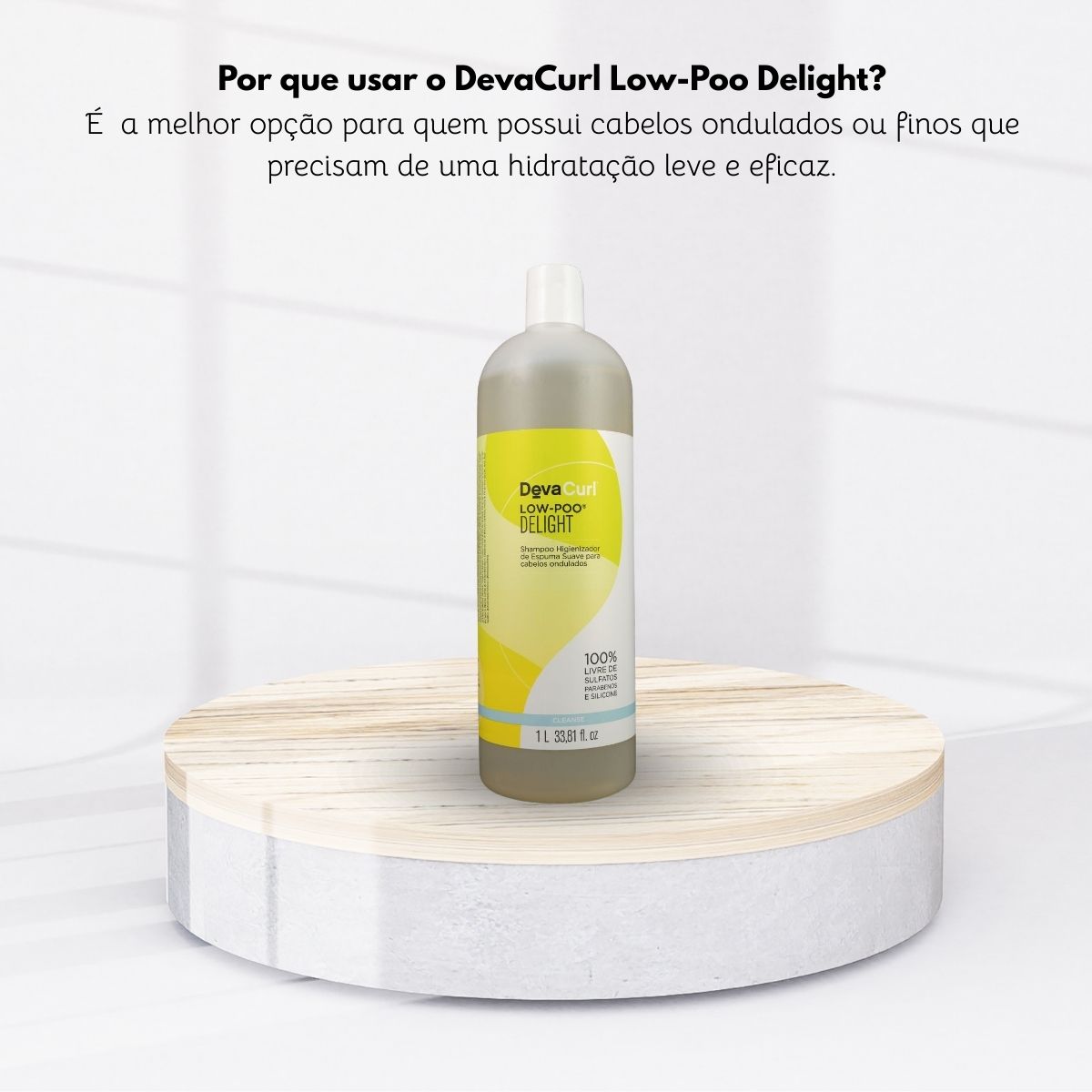 Shampoo DevaCurl Low-Poo Delight de Espuma Suave 1 Litro