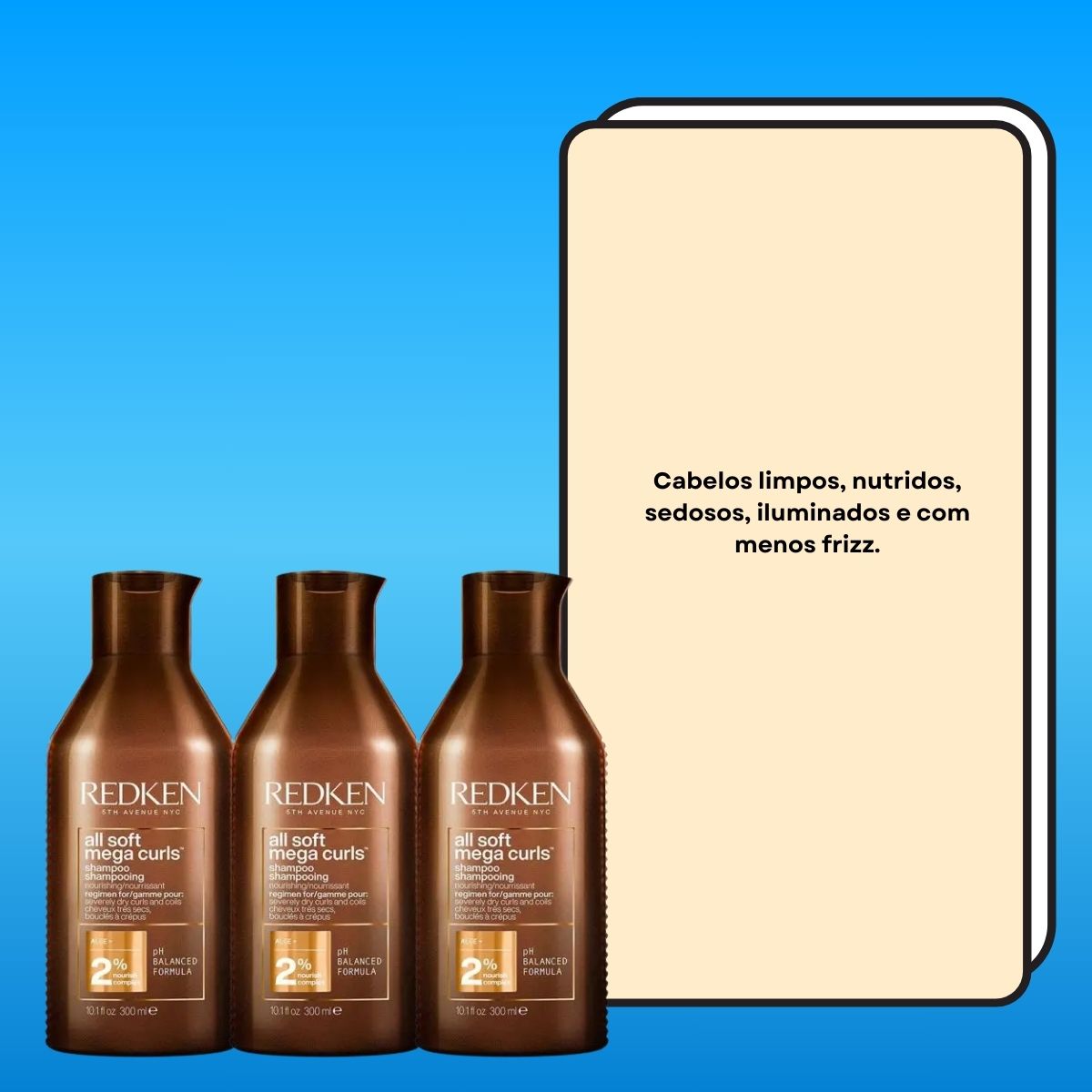 Kit Redken All Soft Mega Curls 3 Shampoo 300 ml