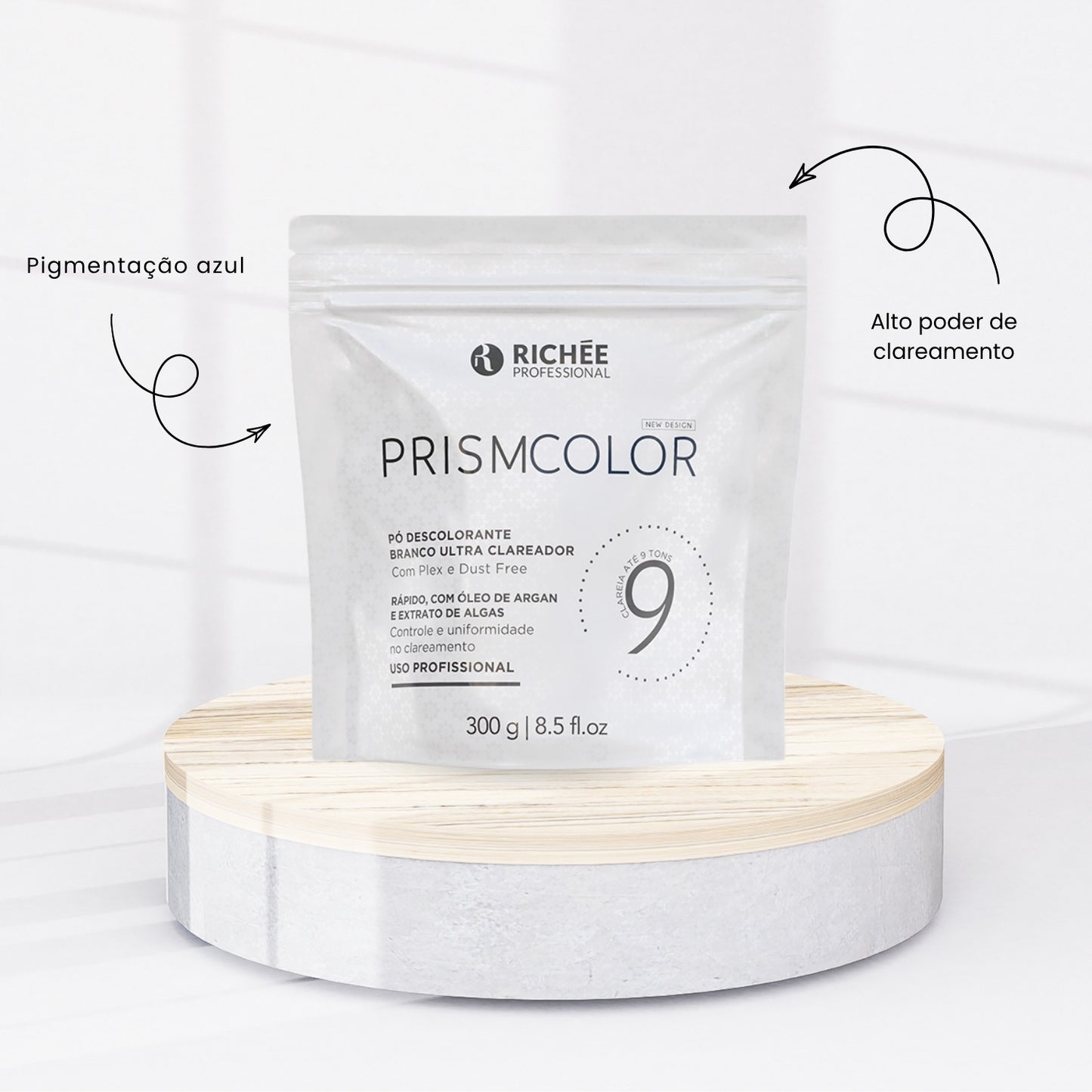 Pó Descolorante Richée Prismcolor 9 tons Branco ultra 300 ml