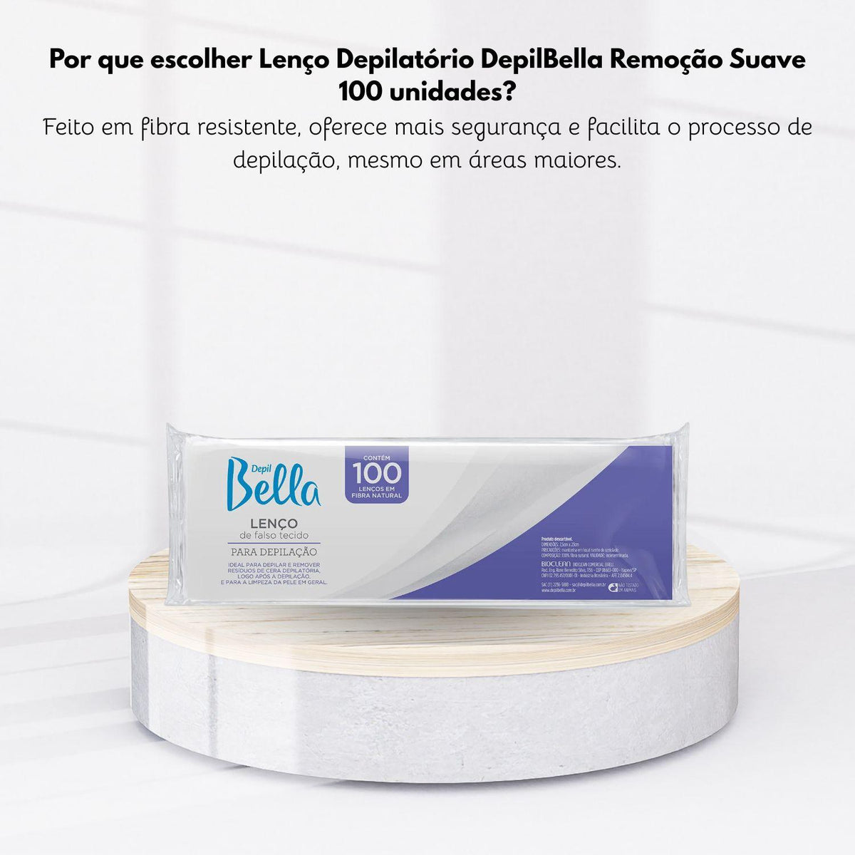 Lenço Depilatório DepilBella Remoção Suave 100 unidades