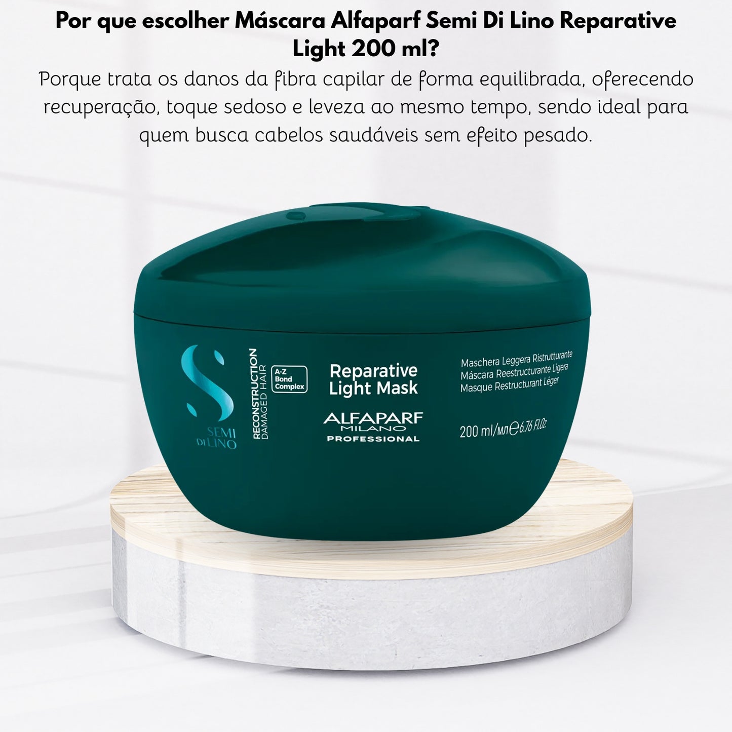 Máscara Alfaparf Semi Di Lino Reparative Light 200 ml