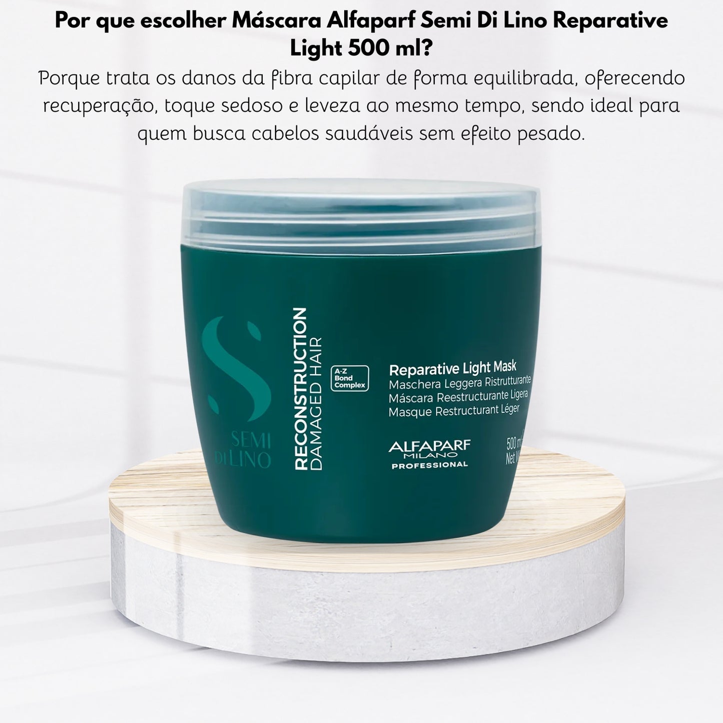 Máscara Alfaparf Semi Di Lino Reparative Light 500 ml