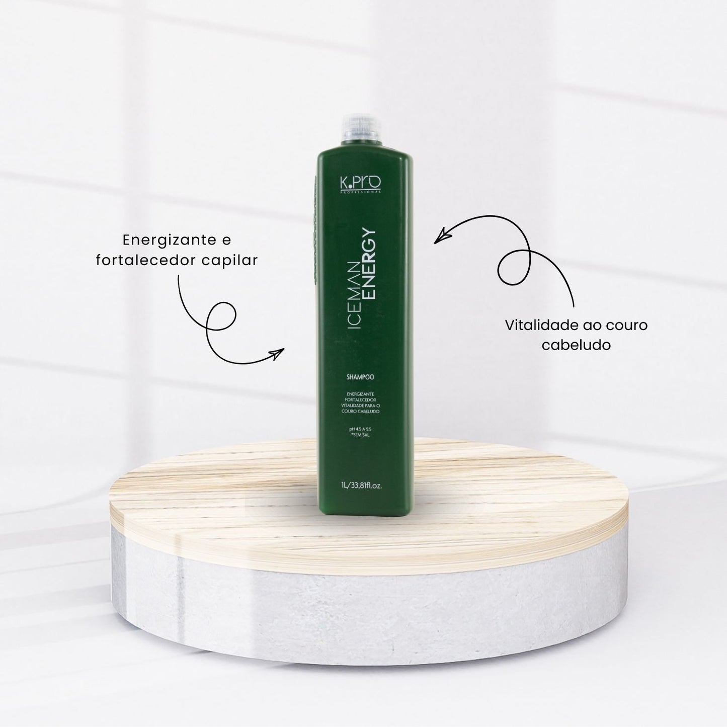 Shampoo K.Pro Iceman Energy Estímulo Refrescante 1 Litro