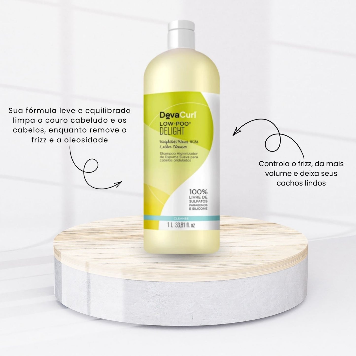 Kit DevaCurl Low-Poo Delight Shampoo e Condicionador 1 Litro