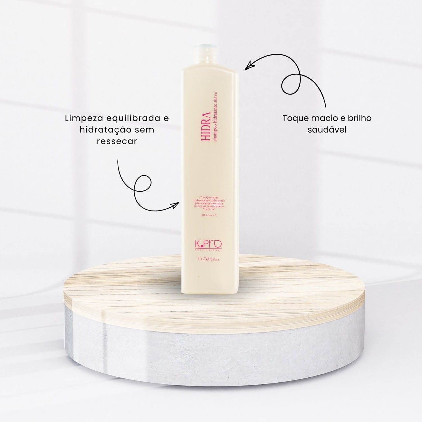 Shampoo K.Pro Hidratante Suave Limpeza Equilibrada 1 Litro