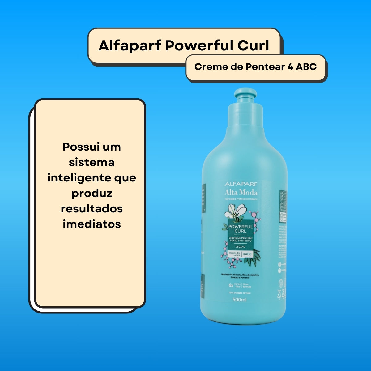 Creme de pentear Alfaparf Alta Moda Powerful Curl Crespos dos Sonhos 500 ml