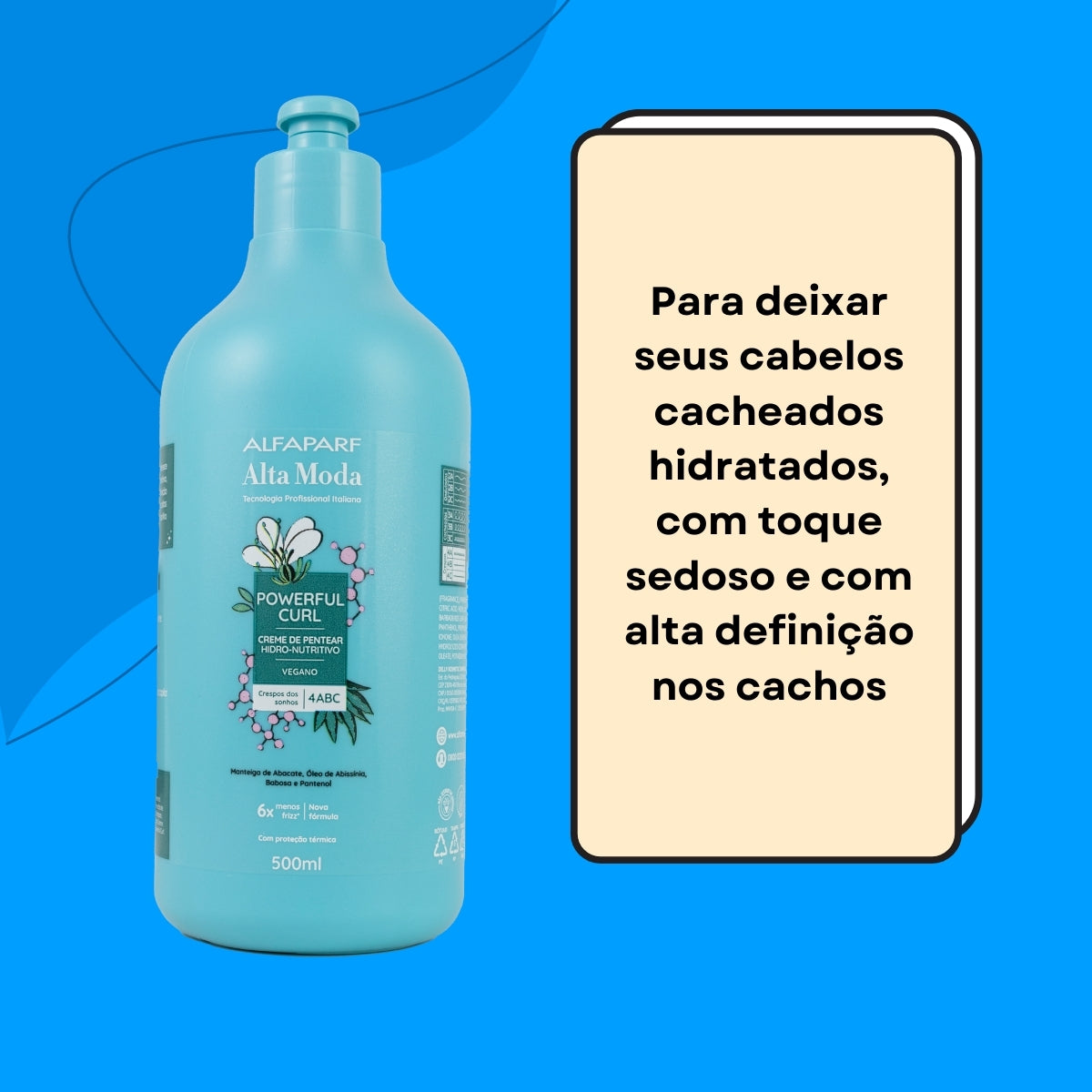 Creme de pentear Alfaparf Alta Moda Powerful Curl Crespos dos Sonhos 500 ml