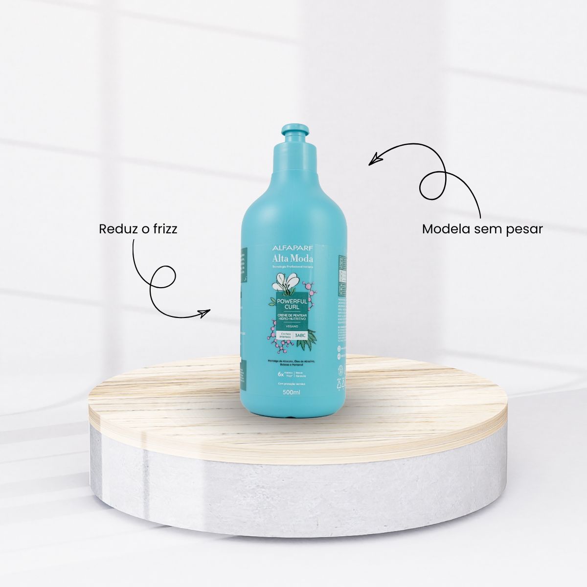 Creme de Pentear  Alfaparf Alta Moda Powerful Curl Cachos Intensos 500 ml