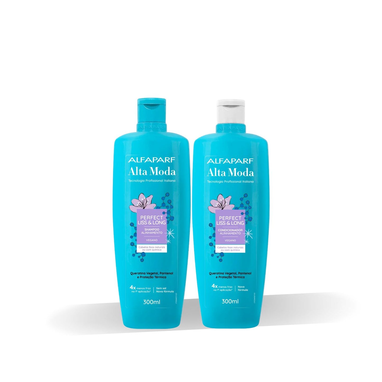 Kit Alfaparf Alta Moda Liss&Long Shampoo e Condicionador 300 ml