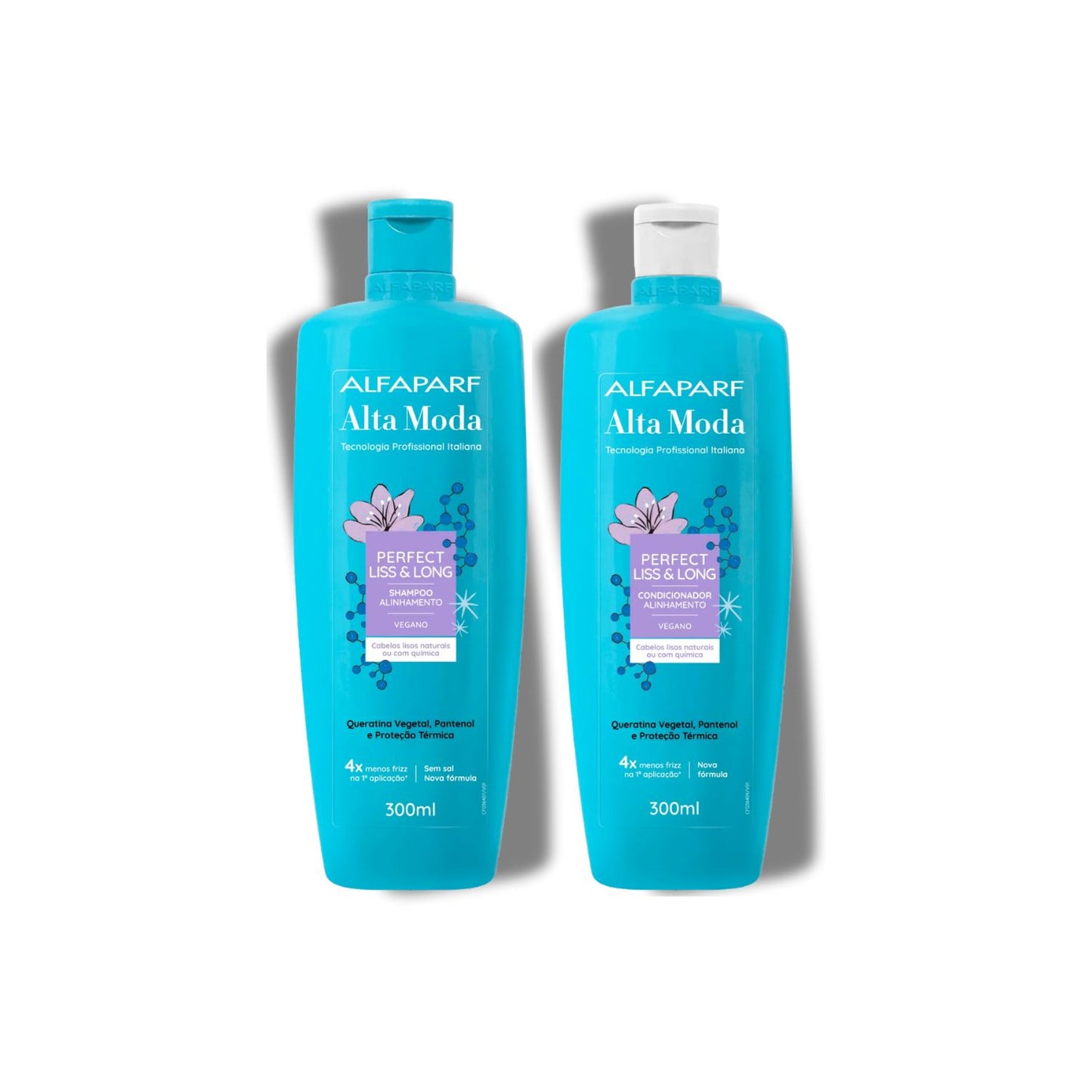 Kit Alfaparf Alta Moda Liss&Long Shampoo e Condicionador 300 ml