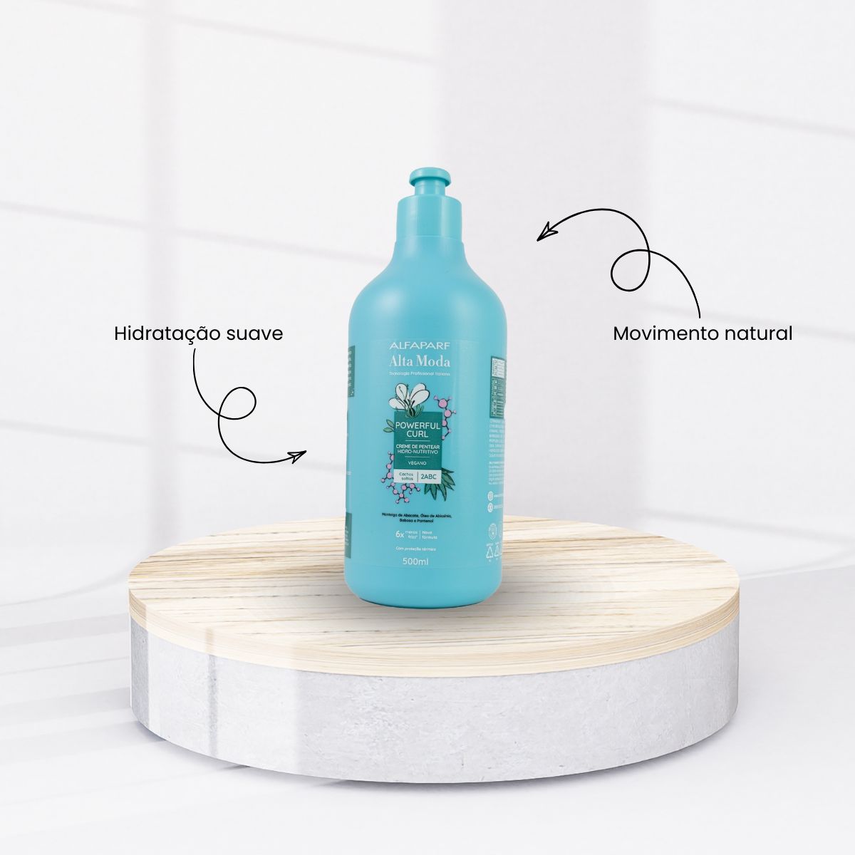 Creme de Pentear  Alfaparf Alta Moda Powerful Curl Cachos Soltos  500 ml