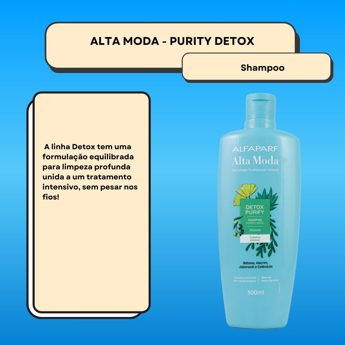 Shampoo Antirresíduo Alfaparf Alta Moda Detox Purify 300 ml