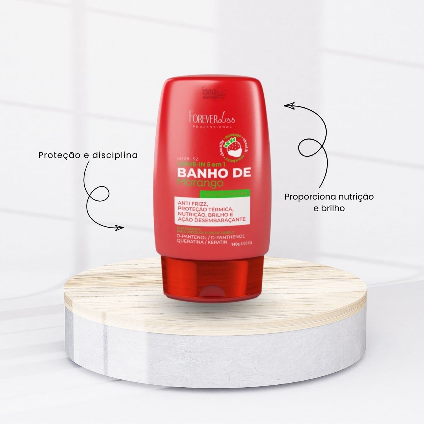 Leave-in Forever Liss Banho de Morango 140 g