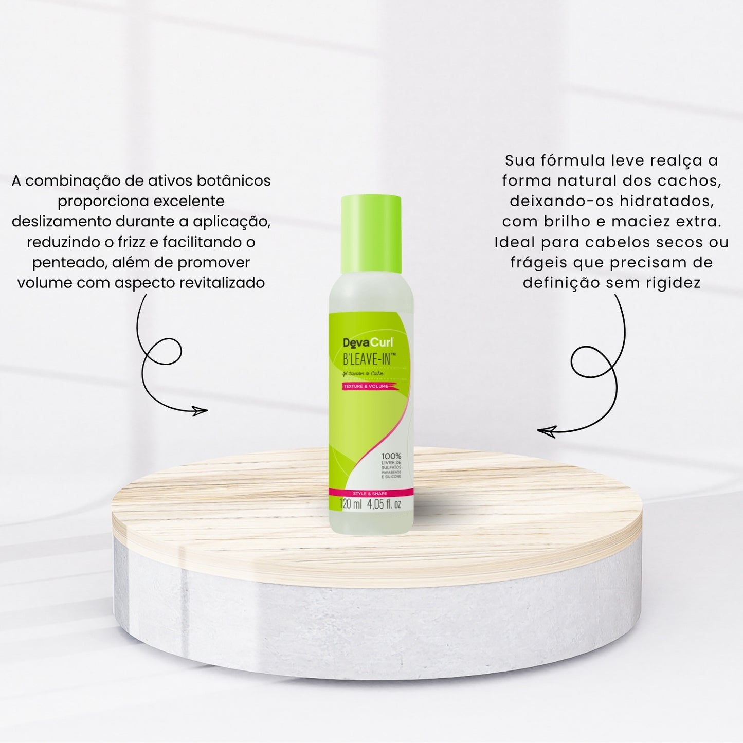 Ativador de Cachos DevaCurl B'Leave-in Gel para Cabelo Cacheado 120 ml