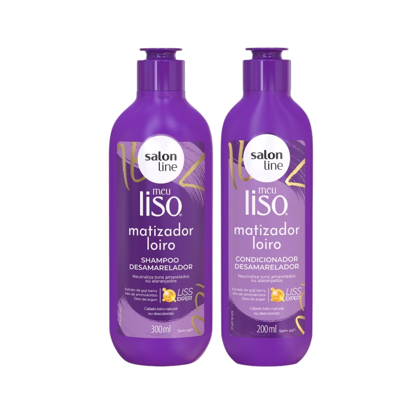 Kit Salon Line Meu Liso Desamarelador Shampoo e Condicionador