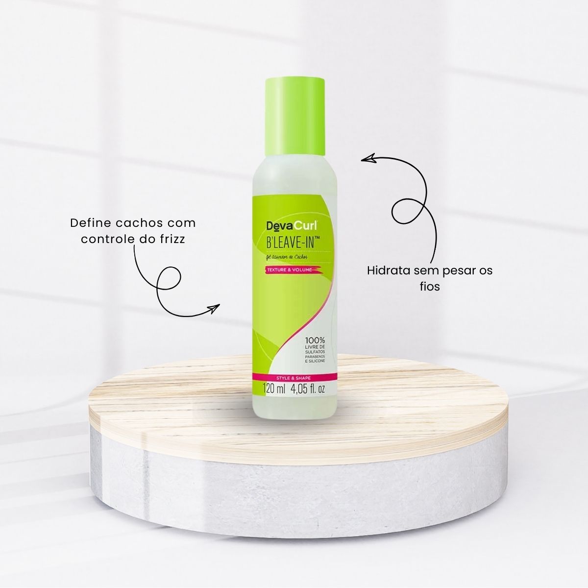 Ativador de Cachos DevaCurl B'Leave-in Gel para Cabelo Cacheado 120 ml
