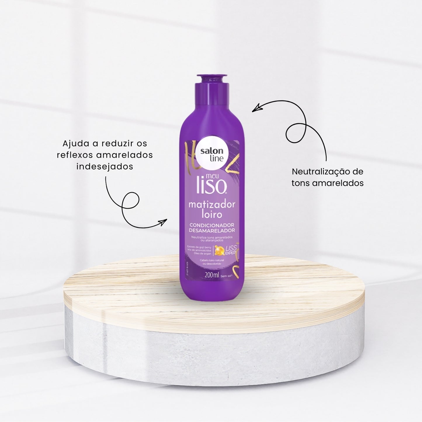 Kit Salon Line Meu Liso Desamarelador Shampoo e Condicionador