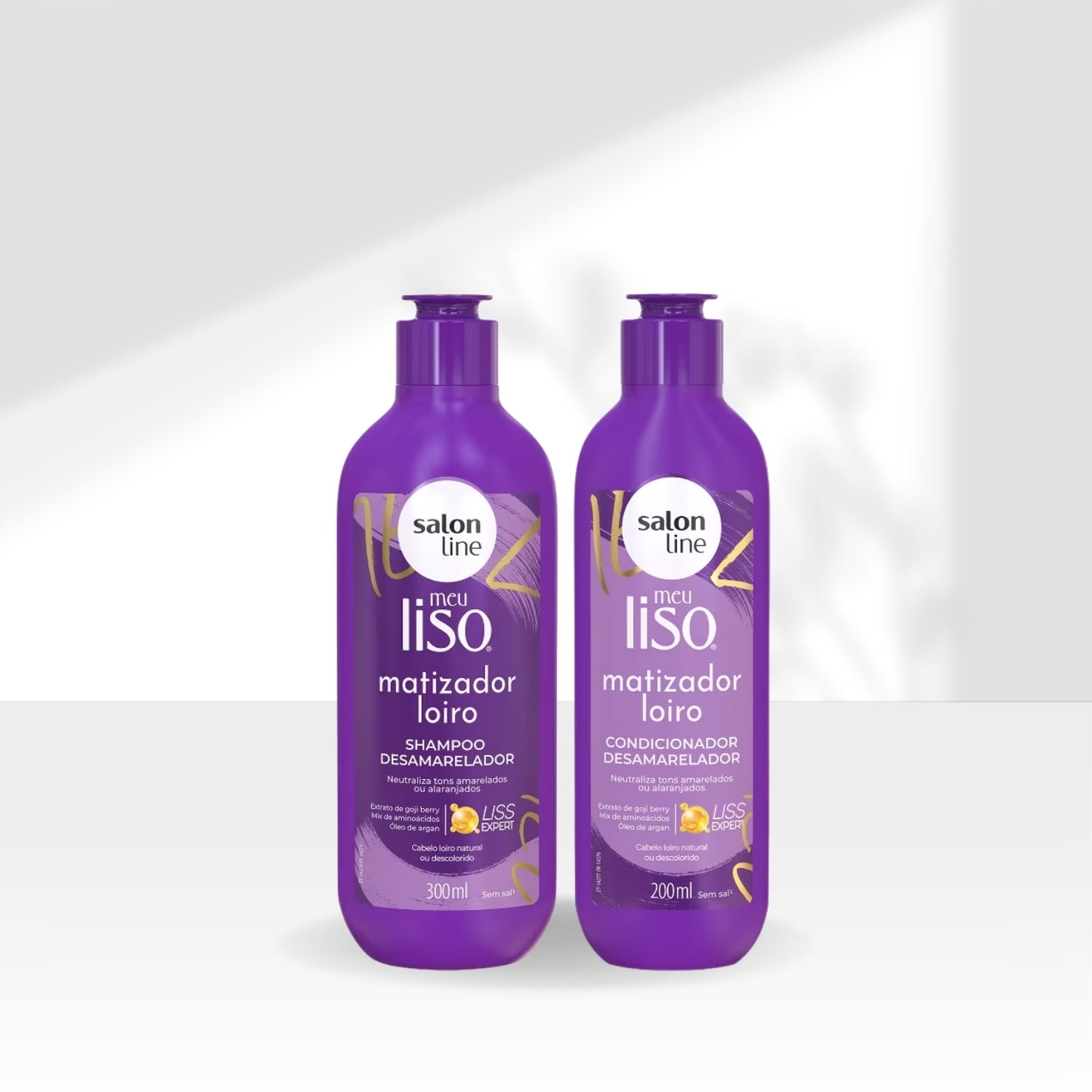 Kit Salon Line Meu Liso Desamarelador Shampoo e Condicionador