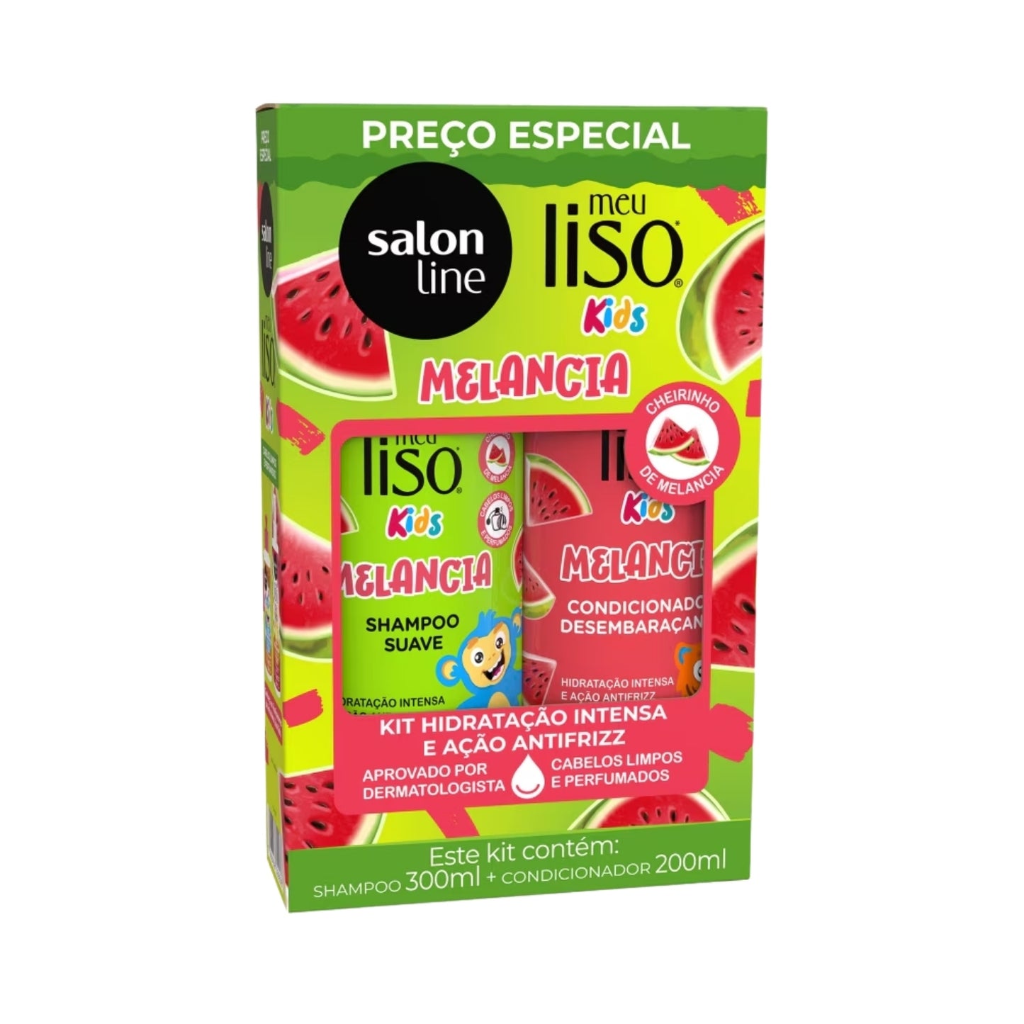 Kit Salon Line Meu Liso Melancia Shampoo e Condicionador