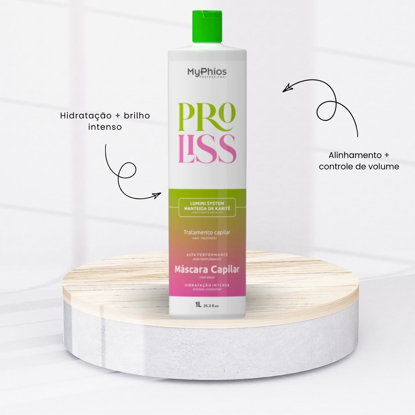 Kit MyPhios ProLiss Shampoo e Máscara Capilar 1 Litro