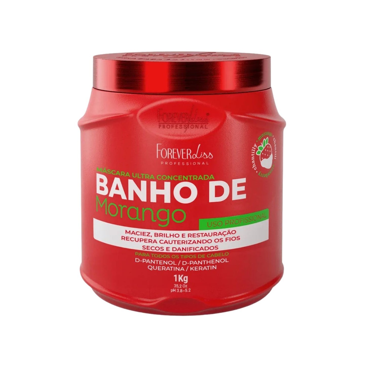 Máscara Forever Liss Banho de Morango 1000 g