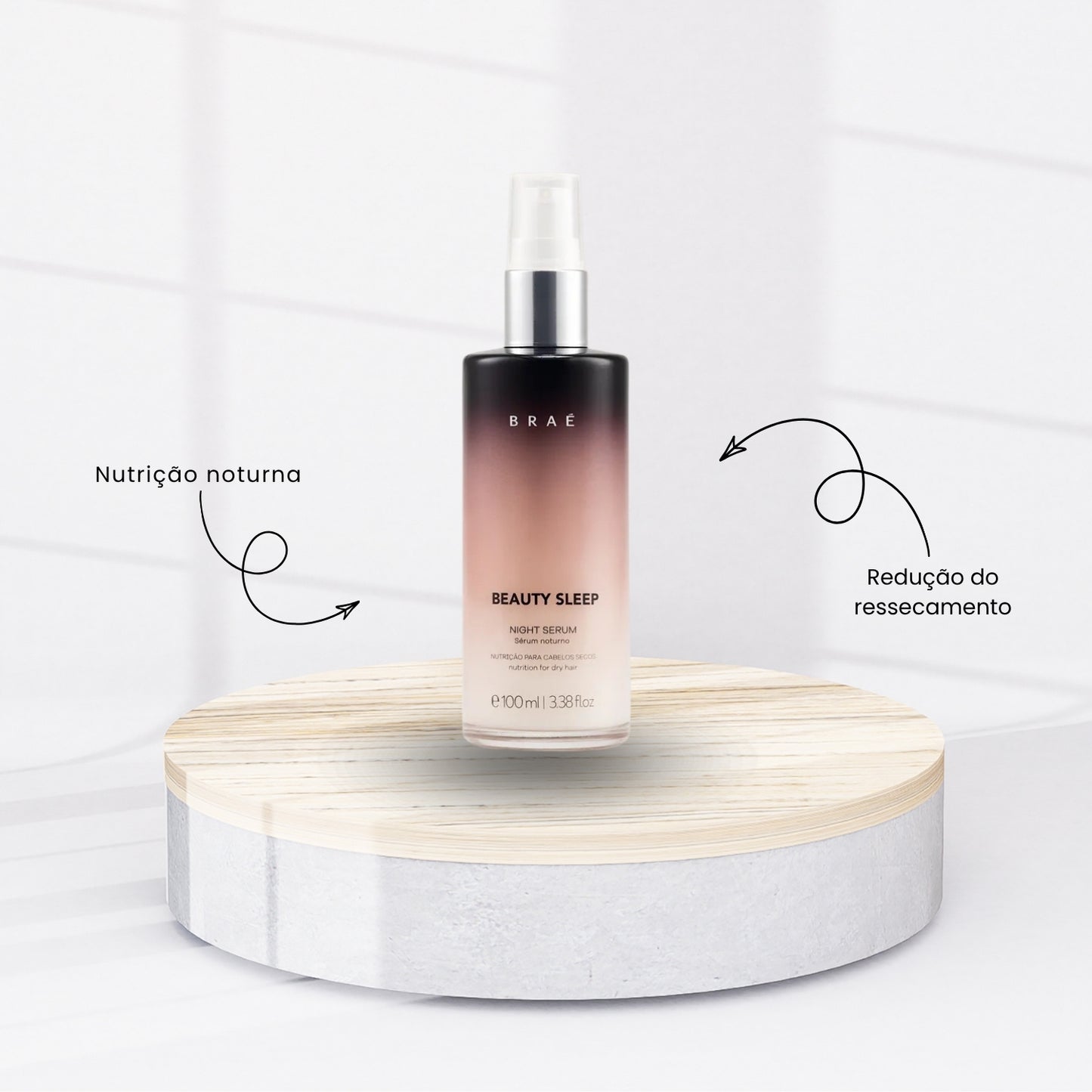 Serum Braé Beauty Sleep Night de Tratamento Noturno Oleo Reparador de Pontas 100 ml