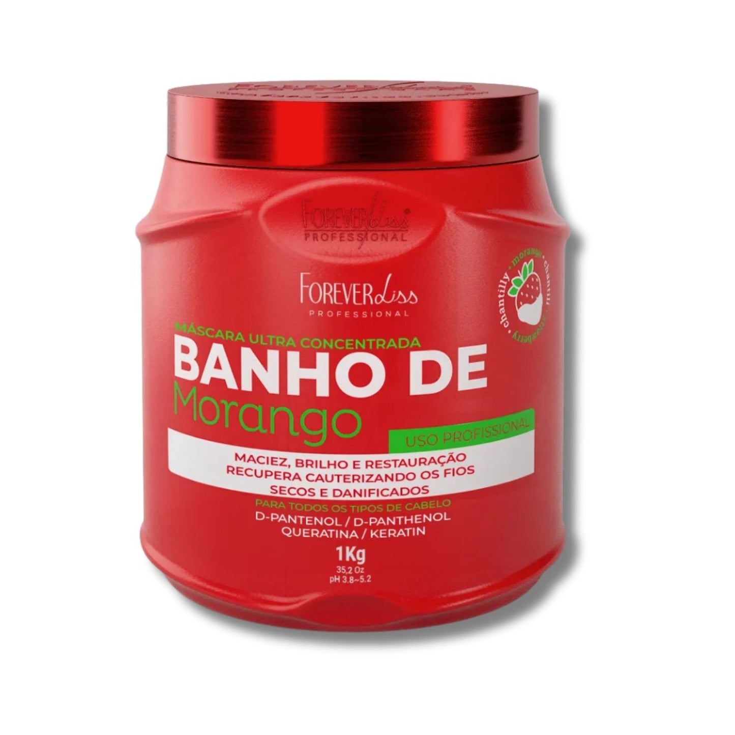 Máscara Forever Liss Banho de Morango 1000 g
