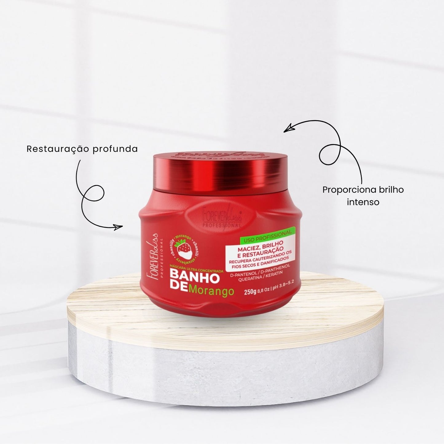 Máscara Forever Liss Banho de Morango 250 g