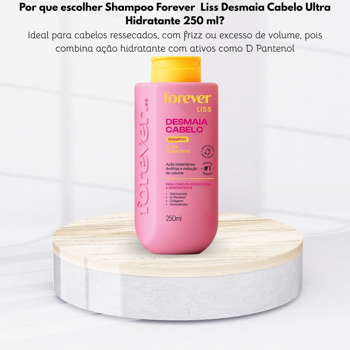 Shampoo Forever Liss Desmaia Cabelo Ultra Hidratante 250 ml