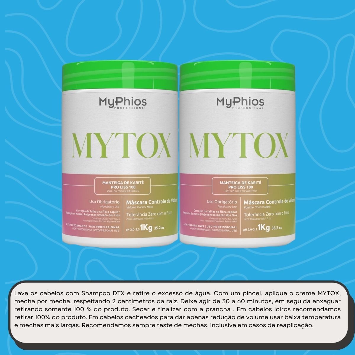 Kit MyPhios Mytox 2 Máscara Controle de Volume 1 Kg