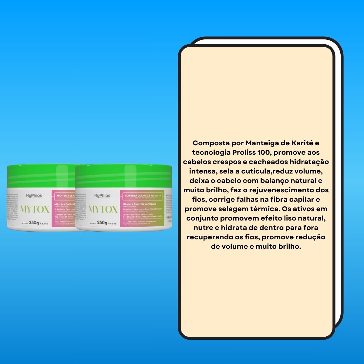 Kit MyPhios Mytox 2 Máscara Controle de Volume 250 g