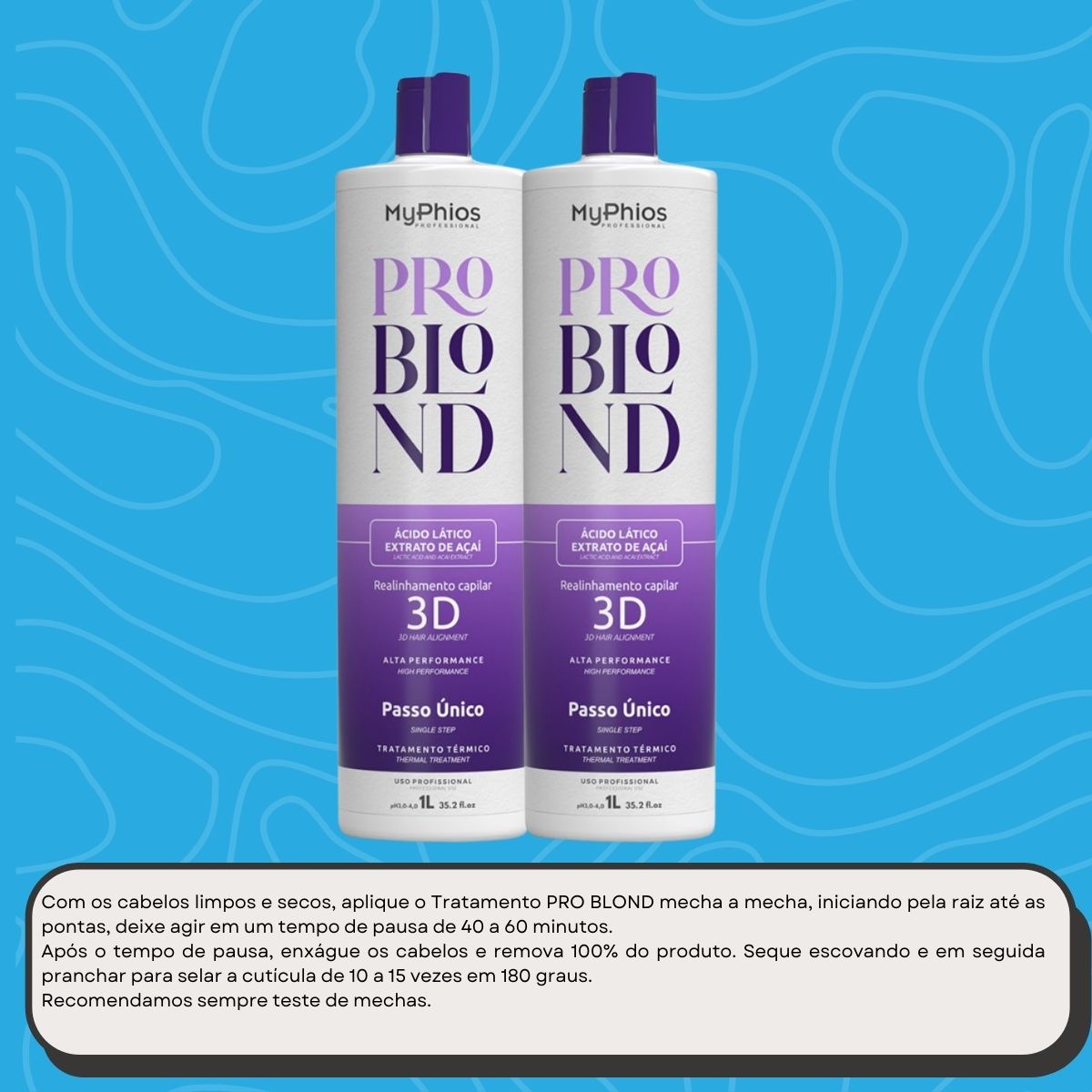 Kit MyPhios ProBlond 2 Realinhamento Capilar 1 Litro