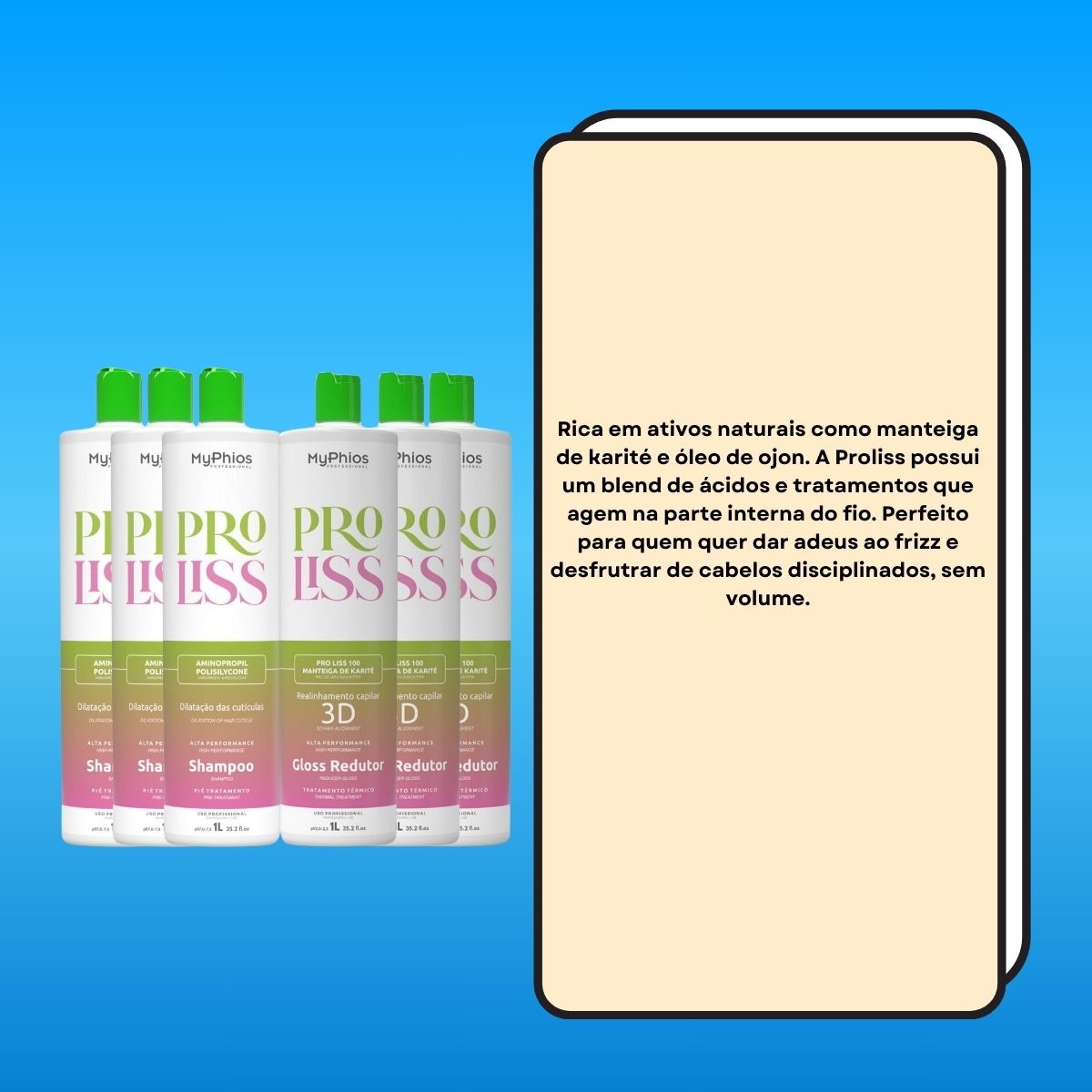 Kit MyPhios ProLiss 3 Realinhamento Capilar 1 Litro