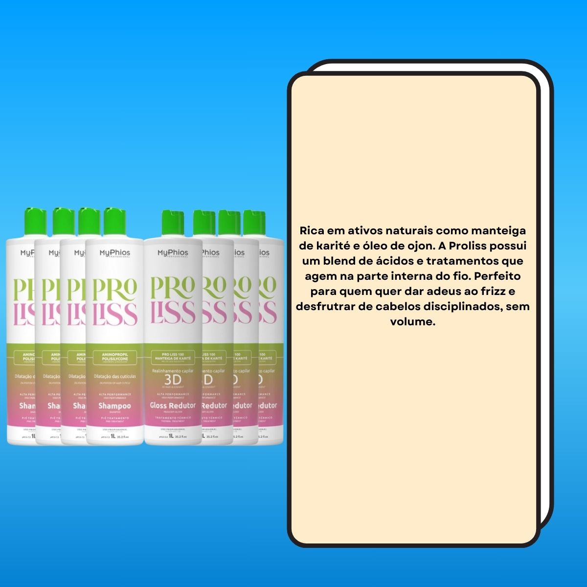 Kit MyPhios ProLiss 4 Realinhamento Capilar 1 Litro