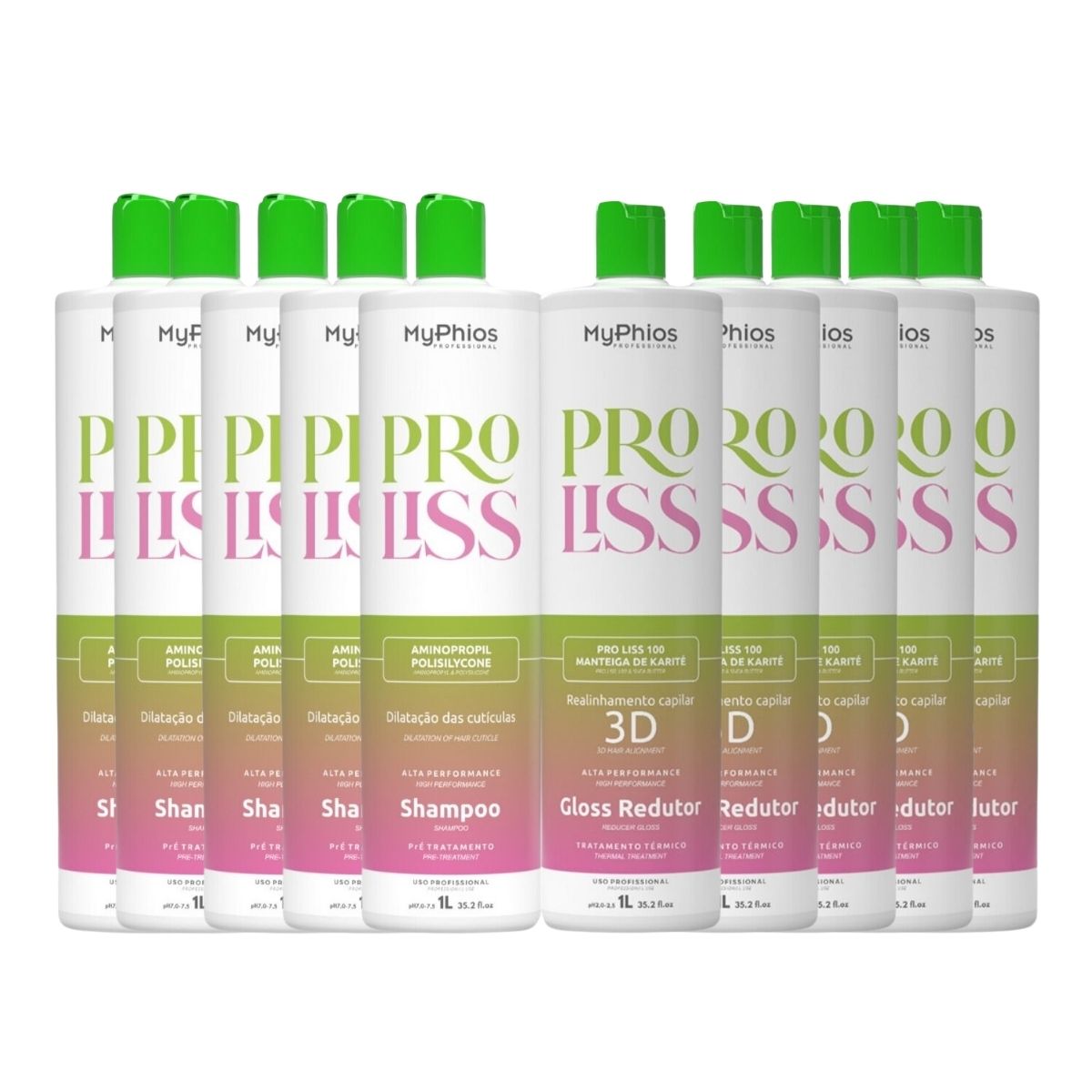 Kit MyPhios ProLiss 5 Realinhamento Capilar 1 Litro