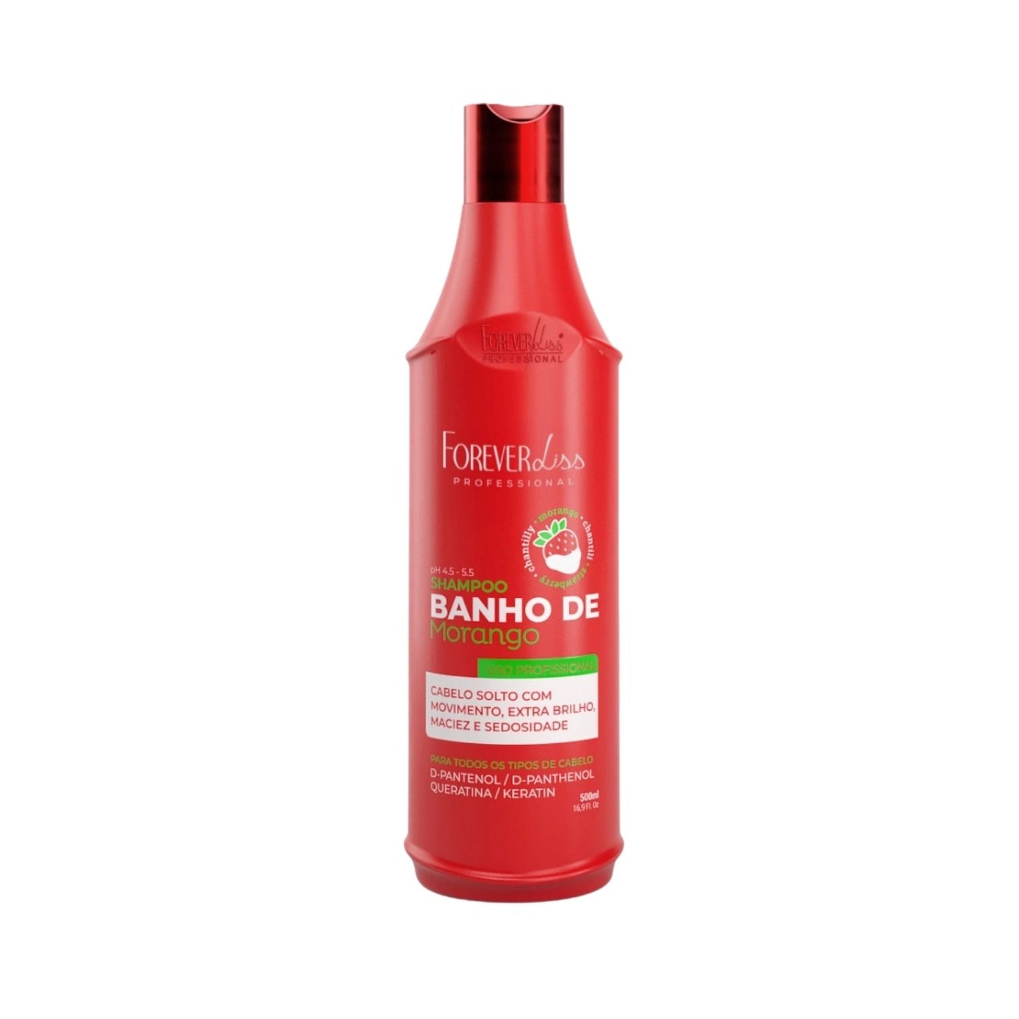 Shampoo Forever Liss Banho de Morango 500 ml