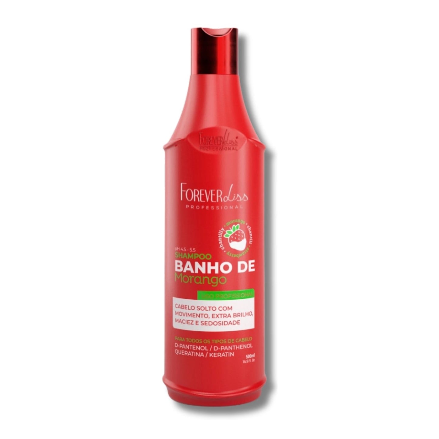 Shampoo Forever Liss Banho de Morango 500 ml