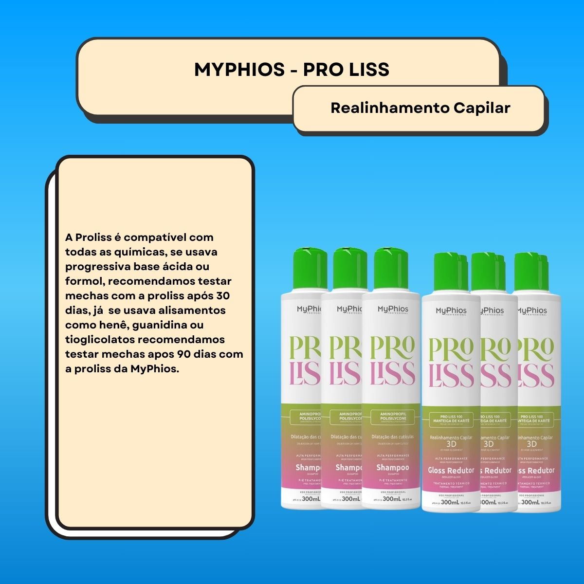 Kit MyPhios ProLiss 3 Realinhamento Capilar 300 ml