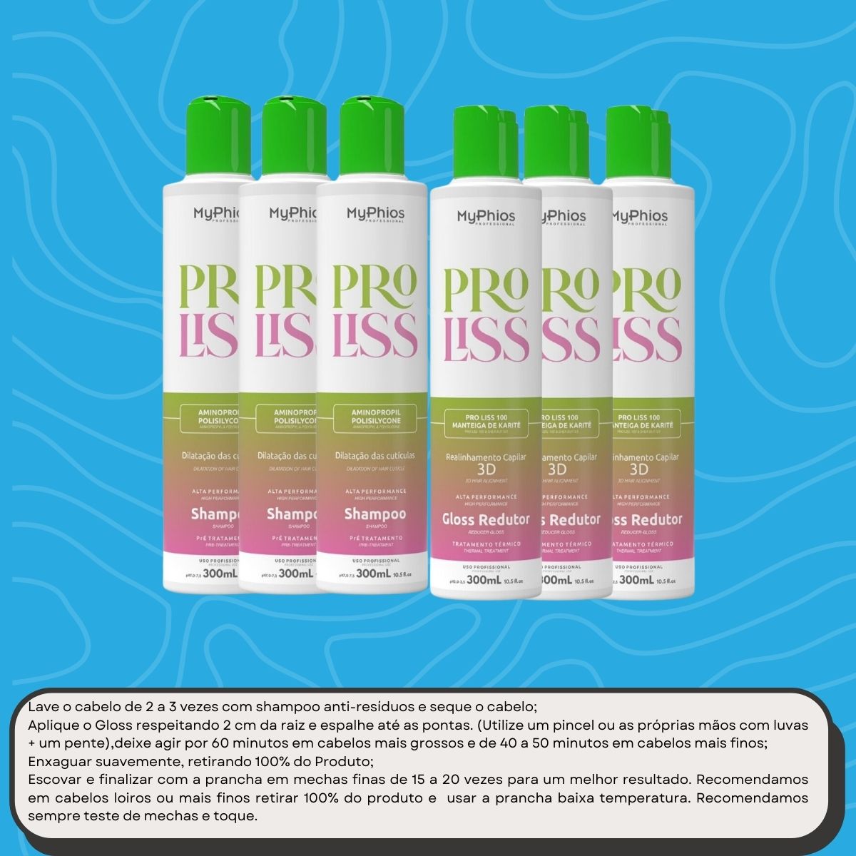 Kit MyPhios ProLiss 3 Realinhamento Capilar 300 ml
