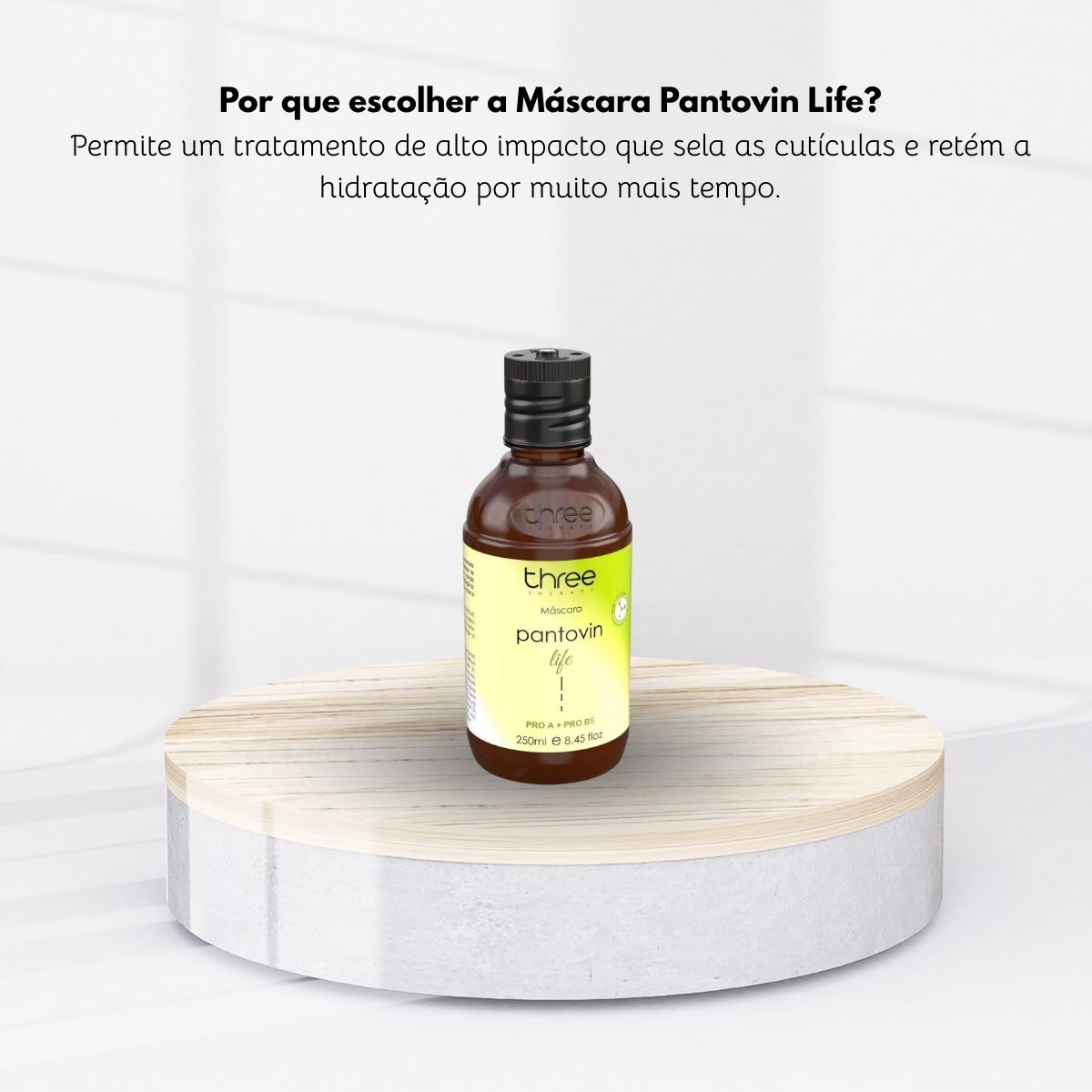Máscara Three Therapy Pantovin Life Fortalecimento 250 ml