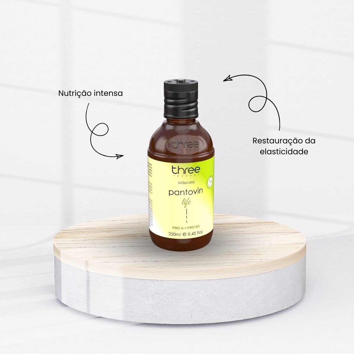 Máscara Three Therapy Pantovin Life Fortalecimento 250 ml