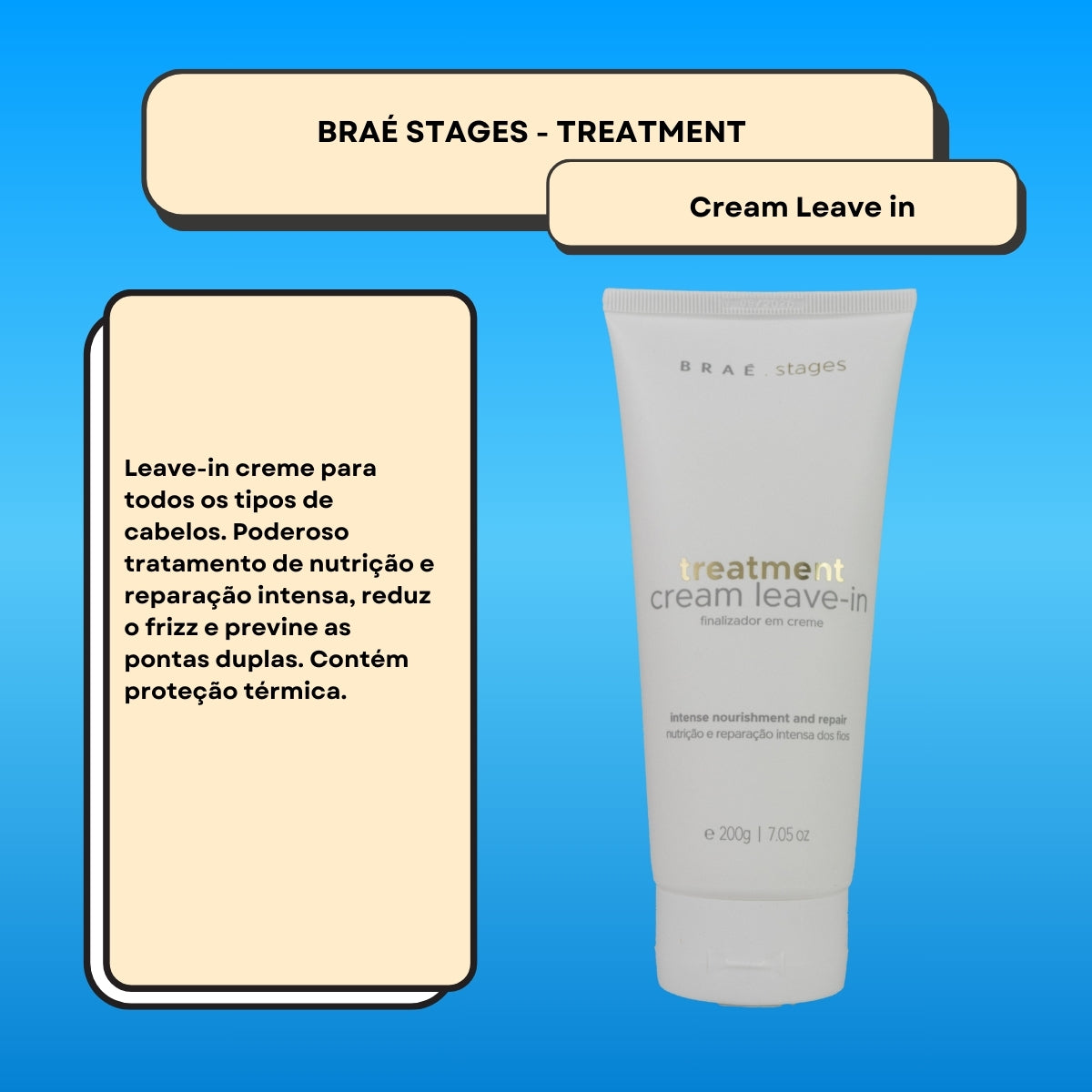 Leave-in Braé Stages Treatment Cream 200 g