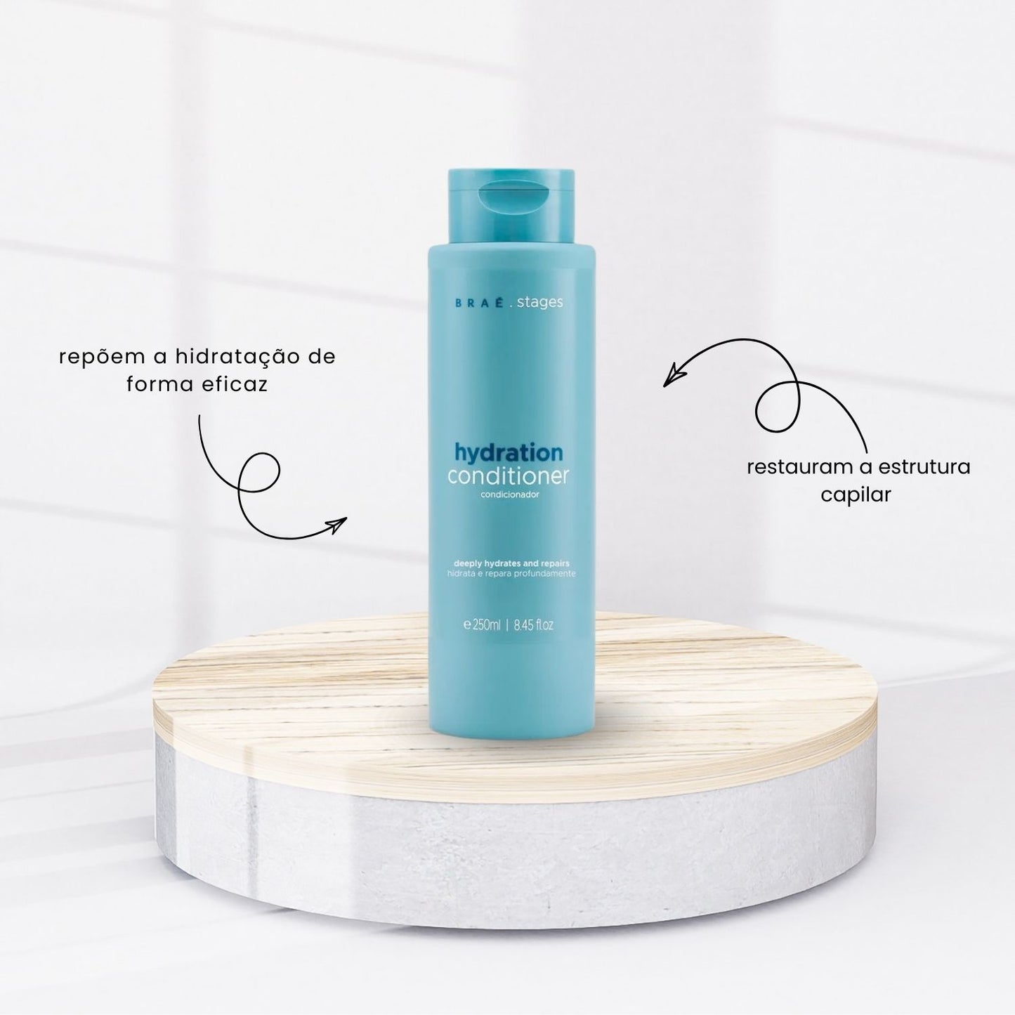 Kit Braé Stages Hydration Shampoo e Condicionador 250 ml