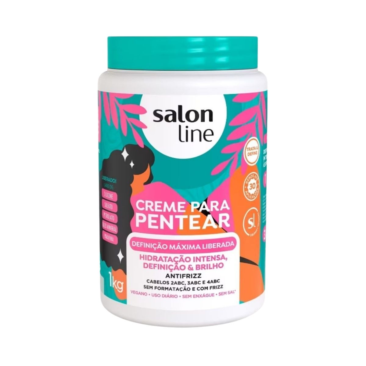 Creme de Pentear Salon Line Brilho Definição Maxima 1 Kg