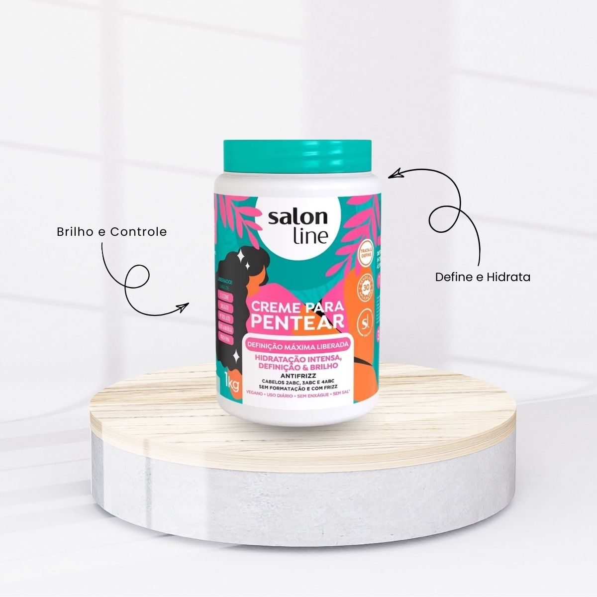 Creme de Pentear Salon Line Brilho Definição Maxima 1 Kg