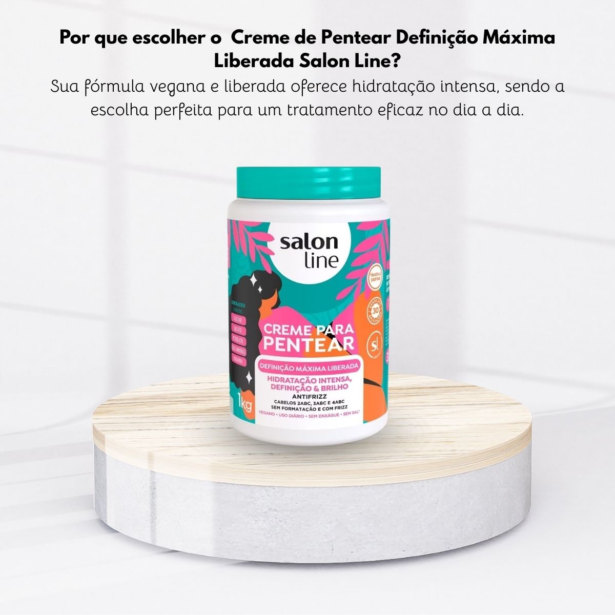 Creme de Pentear Salon Line Brilho Definição Maxima 1 Kg
