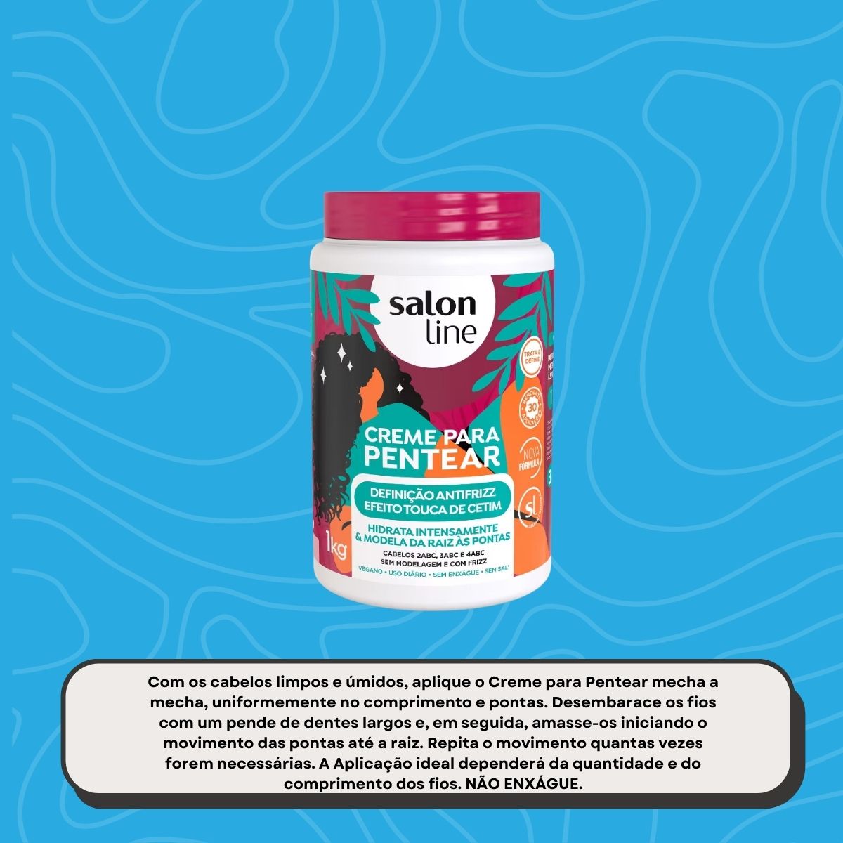 Creme de Pentear Salon Line Definição Antifrizz 1 Kg