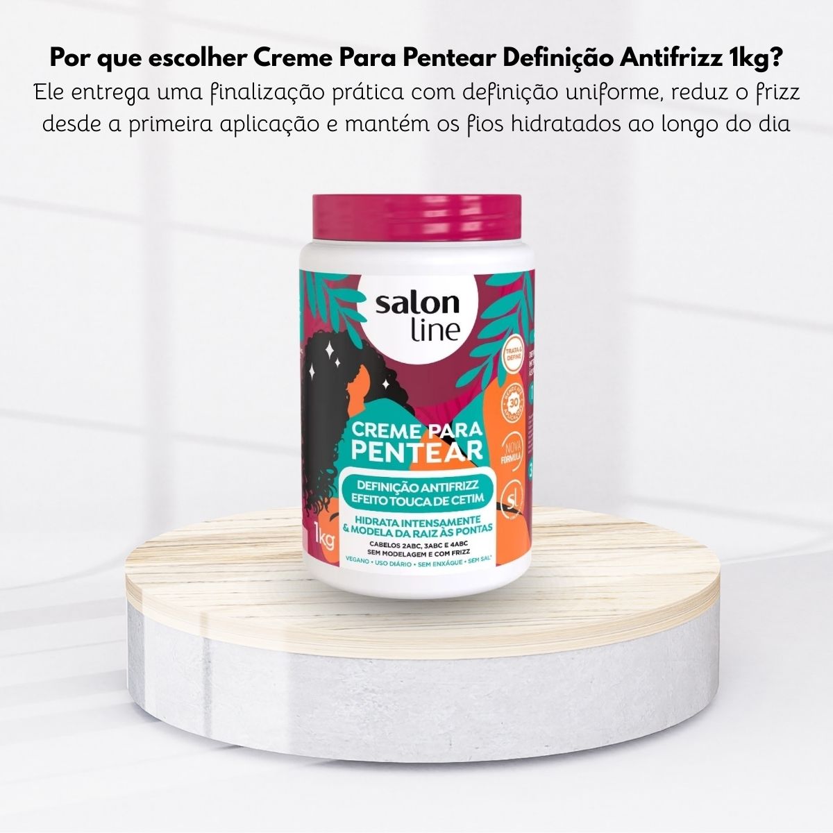 Creme de Pentear Salon Line Definição Antifrizz 1 Kg
