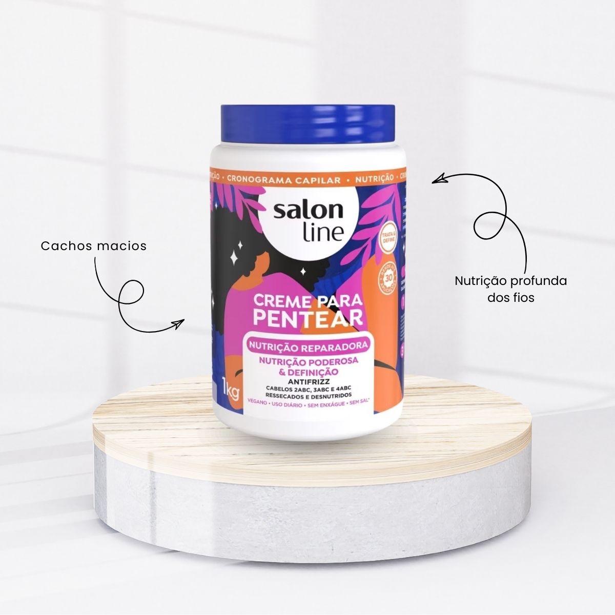 Creme de Pentear Salon Line Nutrição Reparadora 1 Kg
