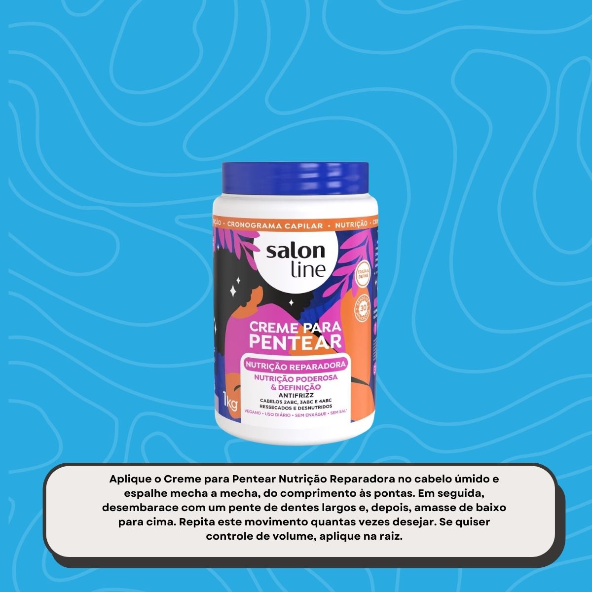 Creme de Pentear Salon Line Nutrição Reparadora 1 Kg